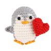 Handmade Positive Penguin Doll With Card Home Decoration Knitted Penguin Christmas Doll Ornament Room Decor Christmas Party Gift