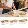 Butter Storage Box with Knife Bamboo Wood Lid 300ml Butter Cheese Container Box Household Kitchen Restaurant Butter Storage Box