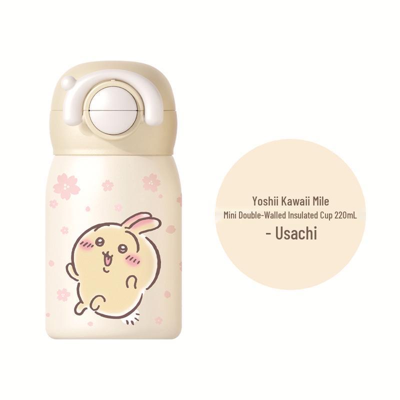 Jiji Kawaii Mini Thermos Cup - Cute 316 Stainless Steel Portable Student Water Bottle