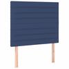 Boxspring Bed with Mattress & LED Blue 100x200 cm Fabric