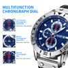MEGIR Watch Men's Military Sport Wrist Watches Waterproof Leather Quartz Chronograph Calendar Luminous Clock Watch for Man 2081