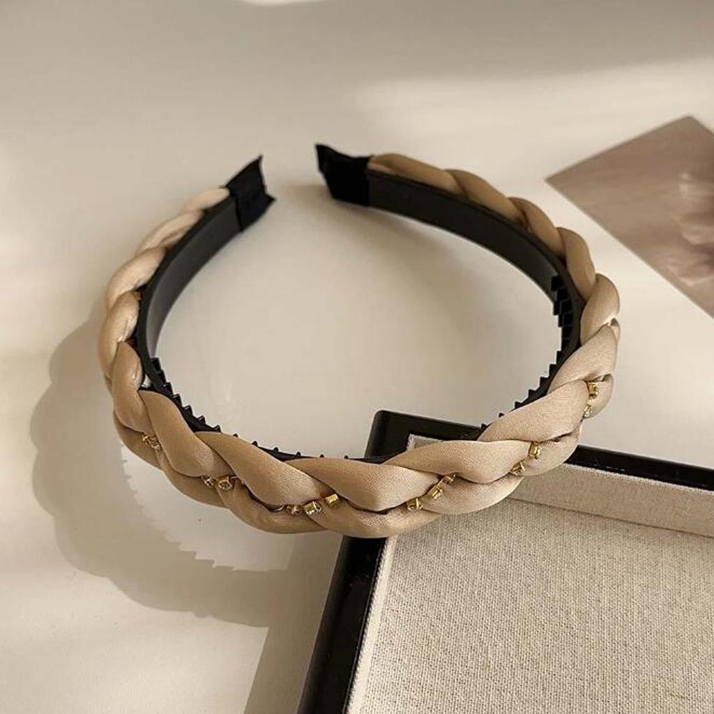PROLY New Fashion Headband For Women Narrow Side Braided Turban Summer Casual Headwear Girls Hair Accessories