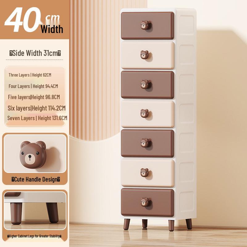 Children's Toy & Snack Storage Plastic Organizer Drawer Cabinet for Home Clothes