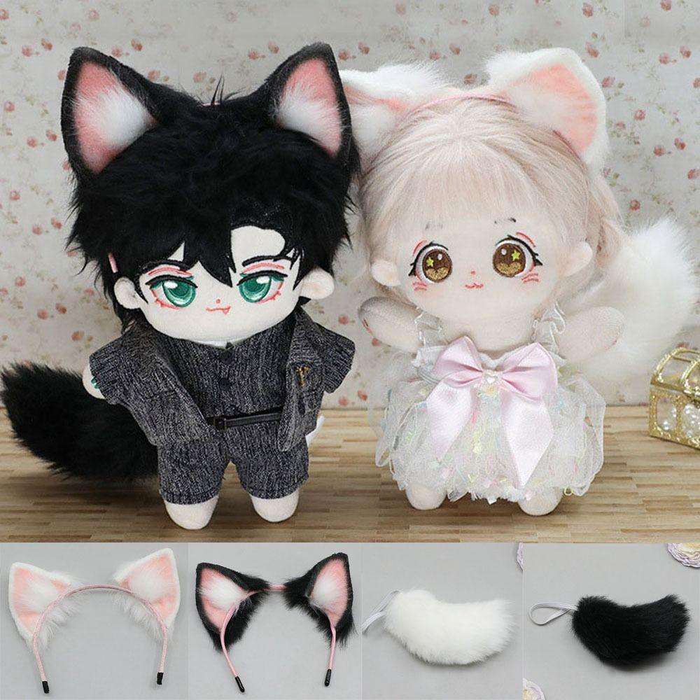 

Plush Cute Headband Hair Accessories Doll Ear Tail New Miniature Hat 20cm Cotton Doll
