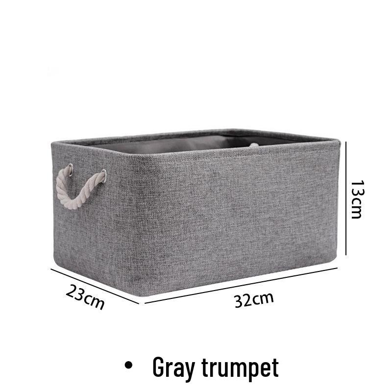 Льняной Тканевый Органайзер для Хранения - Большая Вместимость, Складной, Пыленепроницаемая Корзина для Белья.