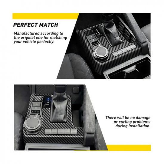 Carbon Fiber ABS Gear Shift Panel Trim Cover For 2024-2025 2026 Toyota Tacoma EC