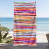 1pc Colorful Stripe Beach Towel Rainbow Pattern Abstract Design Quick Dry Soft Microfiber Bath Towel For Men Women Summer Beach