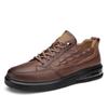 Fashion Men's Leather Casual Shoes Luxury Designer Non Slip Walking Shoes High End Breathable Outdoor Loafers Business Driving Sneakers