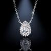 Factory  S925 Silver Water Drop Moissanite Pendant Necklace Special Pear Cut GRA Moissanite Necklace for Women Gift
