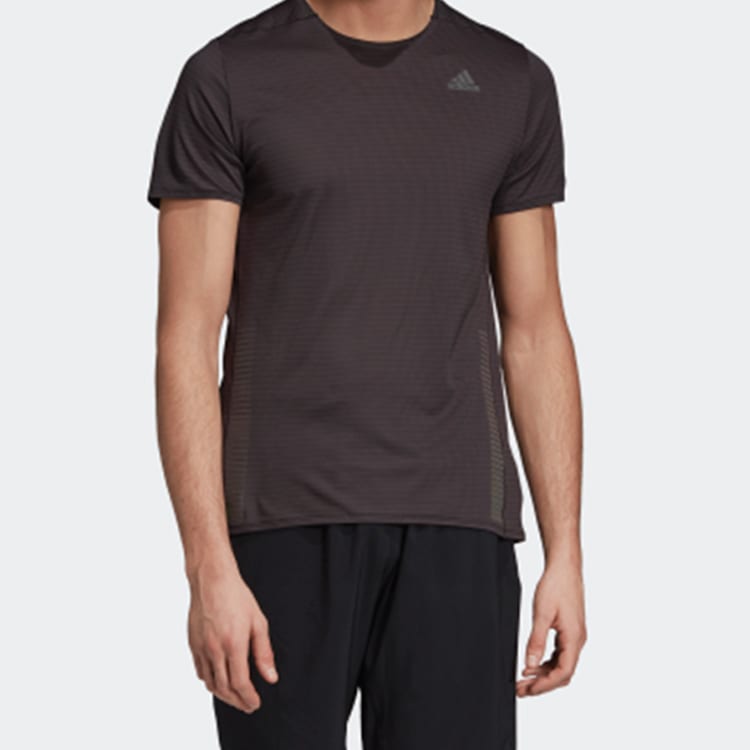 adidas T Shirts Men's Black Crew Neck Moderate Straight Fit FI8004