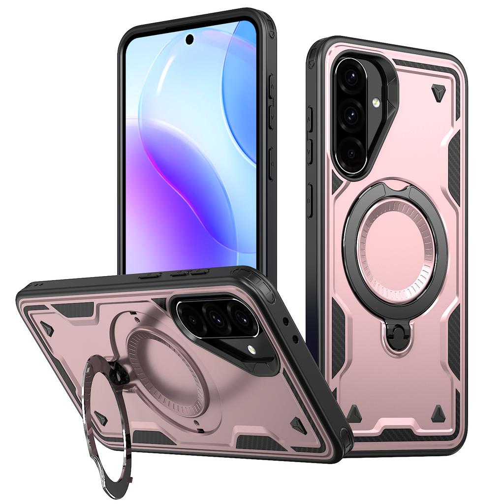 Dual Layer Shockproof Hard Cover For Samsung Galaxy A56 A55 A35 A15 A17 A14 A26 A36 A16 5G Ring Magnetic Fold Bracket Phone Case