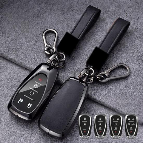 Zinc Alloy Leather Car Key Cover Case For Chevrolet Cruze Camaro Malibu Traverse