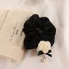 Elegant Hair Accessories Headwear Cloth Pearl Girls Elastic Hair Rope Camellia Scrunchies Hair Circle Hair Bands