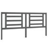 Vidaxl Bed Headboard, Grey, 186X4X100 Cm, Solid Pine Wood
