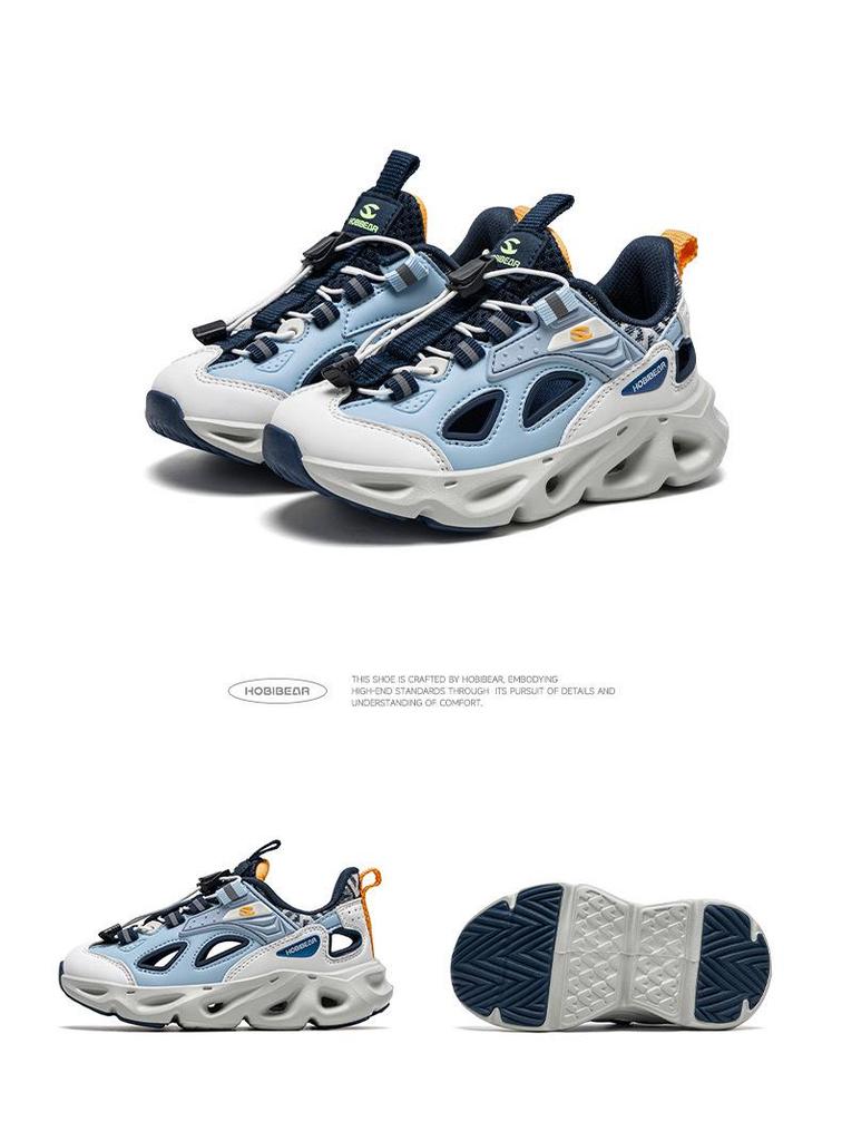 Happy Bear Summer Kids' Breathable Mesh Sports Sandals - Boys' & Girls' Closed-Toe Casual Outdoor Shoes
