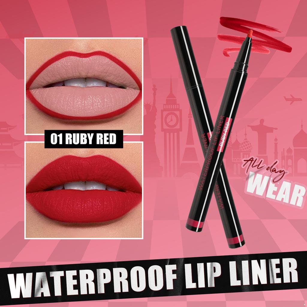 Matte Lip Liner, Water Resistant & Smudge-proof, Pigmented Color for Daily Casual, Office, or Party Use