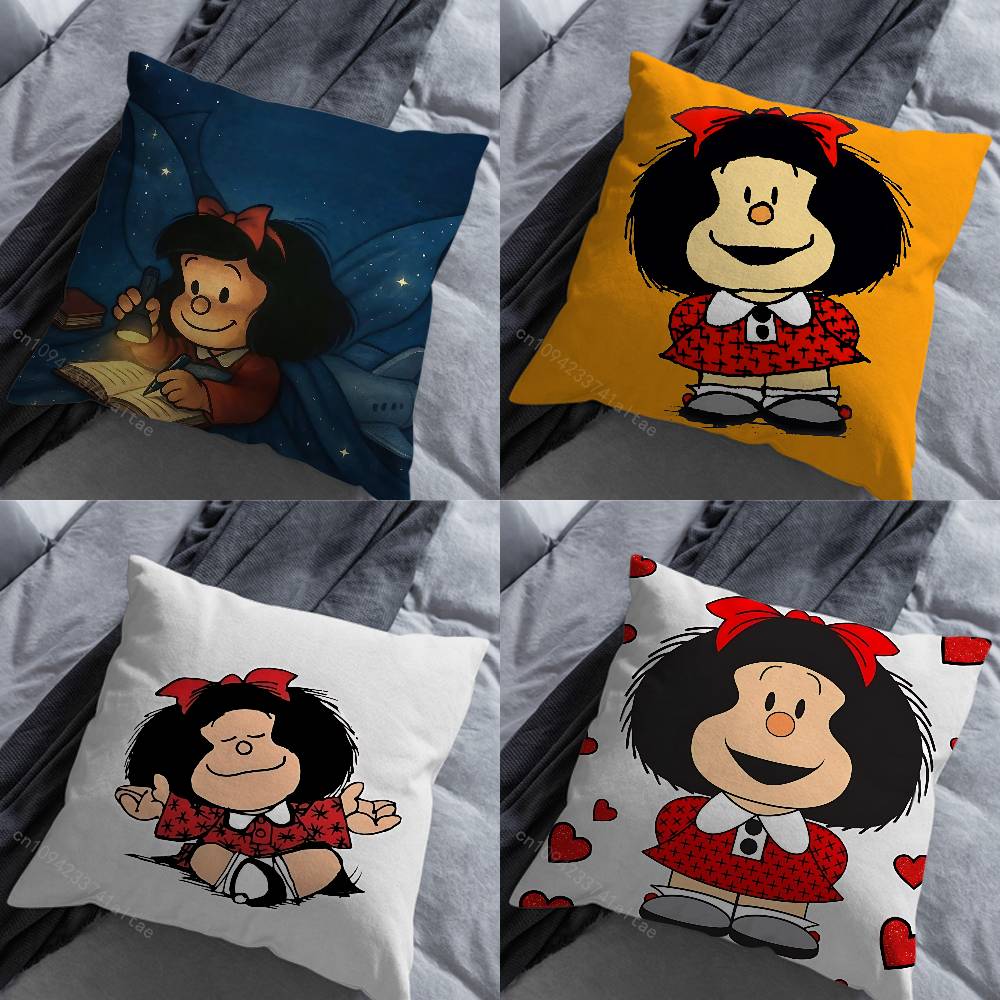 Cute MMafaldas Comics pillow over living room sofa cushion cover home decoration bedroom room bed pillow cover