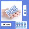 12-finger White No-Bake Nail Decal Fully Coated with Waterproof Long-lasting Nail Patch Simple Wind Nail Polish Adhesive