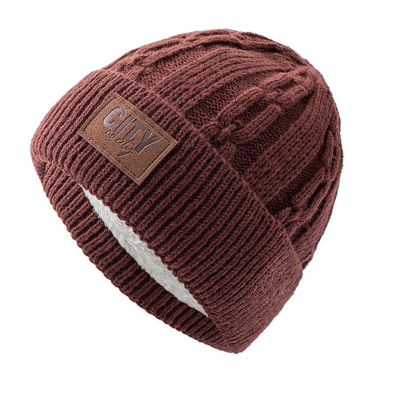 Unisex Letter Label Beanie Hat Fashion Winters Hats Male Female Outdoor Classic Keep Warm Winter Cap
