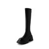 Elastic and thin, thin boots, new thick-soled heightening, small long boots, women's fat mm but knee knight boots