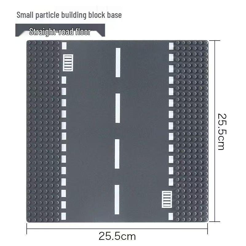 Small Particle City Road Base Plate for Building Blocks