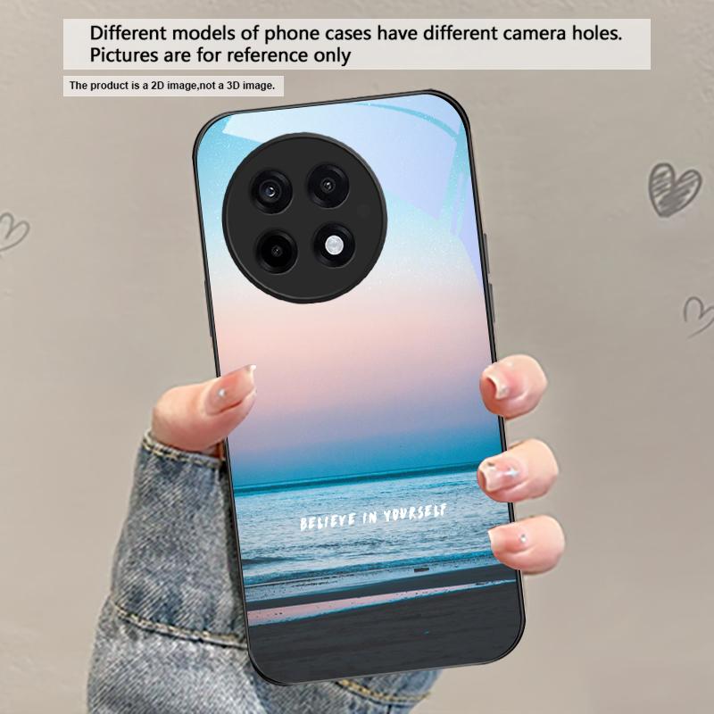 

Dark colored seawater For OnePlus Ace 2 3 2V 5 Pro Nord CE 2T 2 3 Lite N20 N30 6 7T 8 8T 9 10 Pro 11R 12R 13R Glass Phone Case OnePlus 8 Pro