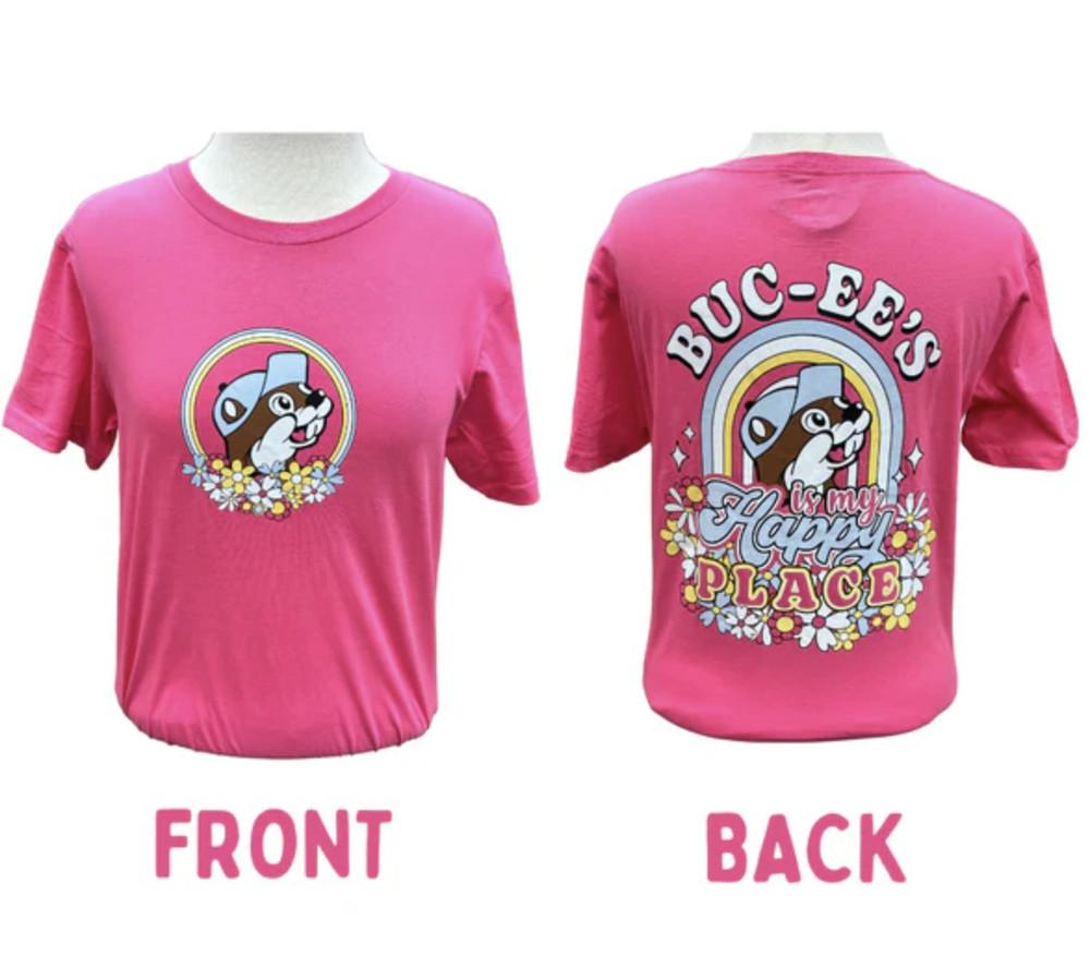 Buc-Ee S Is My Happy Place Two Sided T-Shirt, S-5Xl Shirt Unisex T-Shirt XXXL
