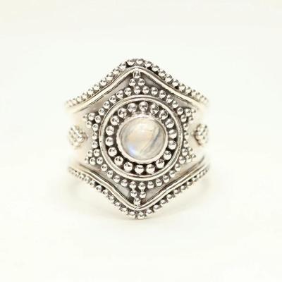 Moonstone Gemstone Solid 925 Sterling Silver Ring, Handmade Jewelry, Bohemian Ring, Anniversary Gift, Charm Jewelry