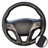 Hand Stitched Black Perforated Non-slip Carbon Fiber Leather 2013-2015 IX45 Steering Wheel Cover For Hyundai Santa Fe