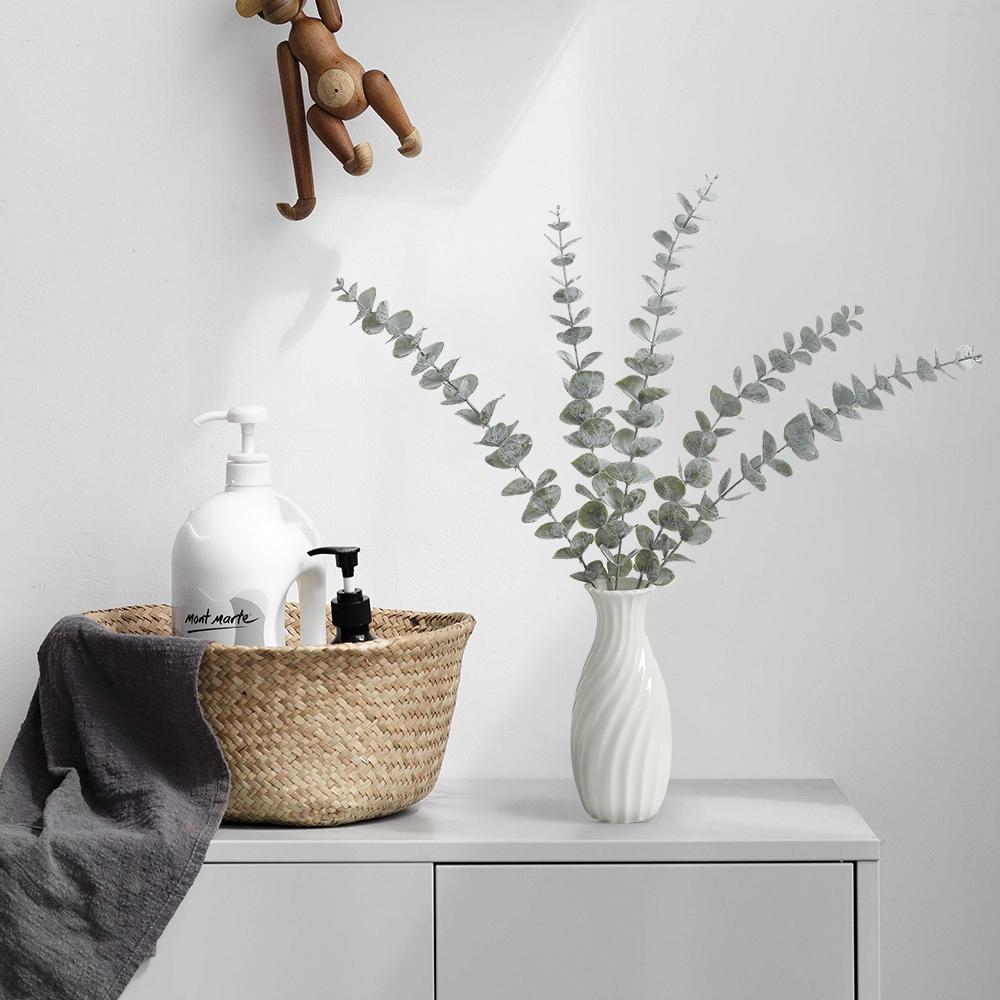 1Pcs Eucalyptus Stems Artificial Eucalyptus Leaves Green Plant Real Touch Flowers for Home Decor Wedding Bouquet Vase Decoration