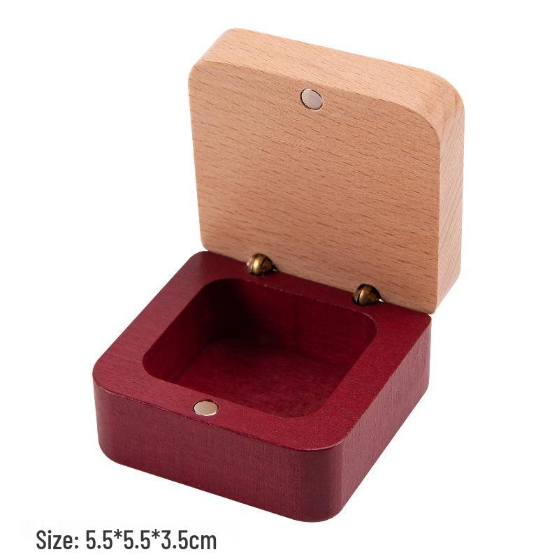 

Коробка для хранения зубов из массива бука для детей и взрослых - Портативный контейнер для памятных вещей