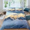 Snow Mountain Duvet Cover Set Sea Waves Bedding Set Sea Landscape King Size Comforter Cover Nature Scenery Polyester Quilt Cover