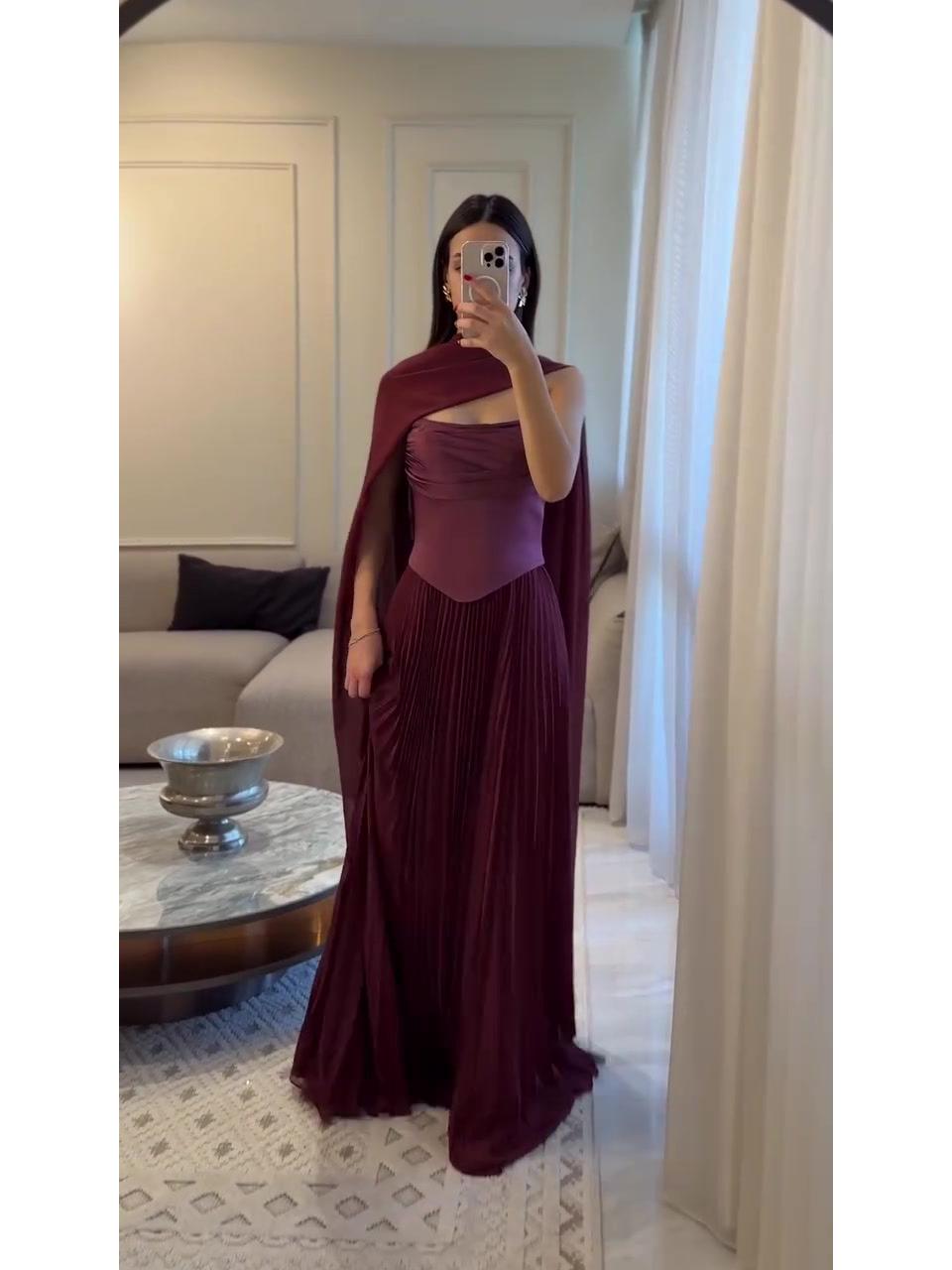 Европейское трансграничное зимнее элегантное платье-макси без рукавов для женщин 2025 Large вино красного