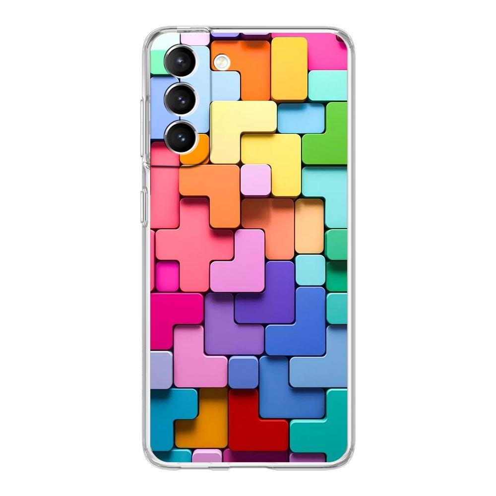 

Чехол для телефона с 3D-цветным блоком и рисунком для Samsung Galaxy S22 5G S20 Ultra S21 FE 5G S10E S9 S8 S10 Plus Note 20 10 Lite, прозрачный чехол Galaxy S21 FE 5G