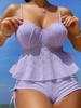 2024 Sexy Set Tankini Push Up Solido con Bretelle Costume da Bagno Donna Vita Alta Costumi da Bagno Schiena Nuda Abito da Bagno da Spiaggia Bikini Bianchi