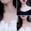 Faux Pearl Women Double Layers Choker Necklace Charm Party Cocktail Gift