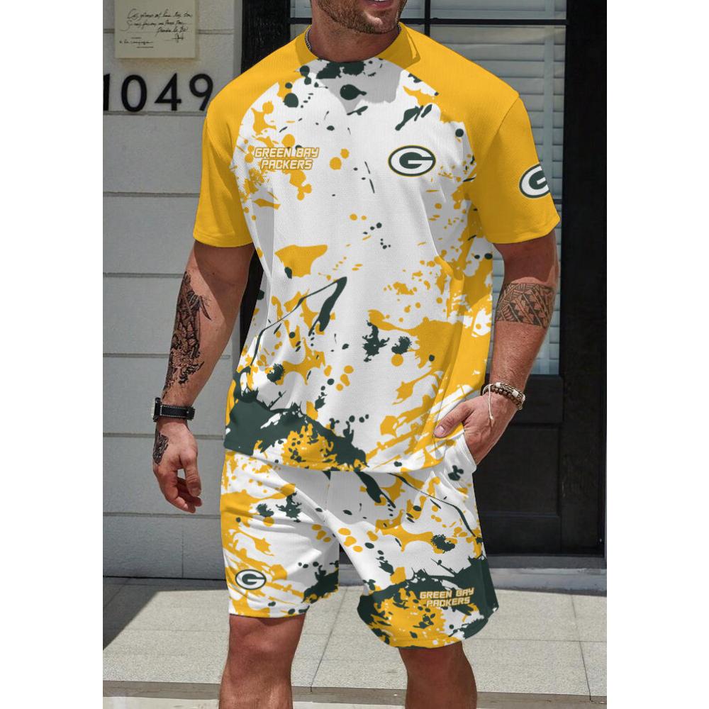 

Summer Men s Fashionable 3D Digital Printed Round Neck Short Sleeved Loose Oversized Breathable Comfortable Sports Wear 6XL