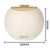 Nordic Minimalist Large Spherical Imitation Rock Planter for Artificial Trees