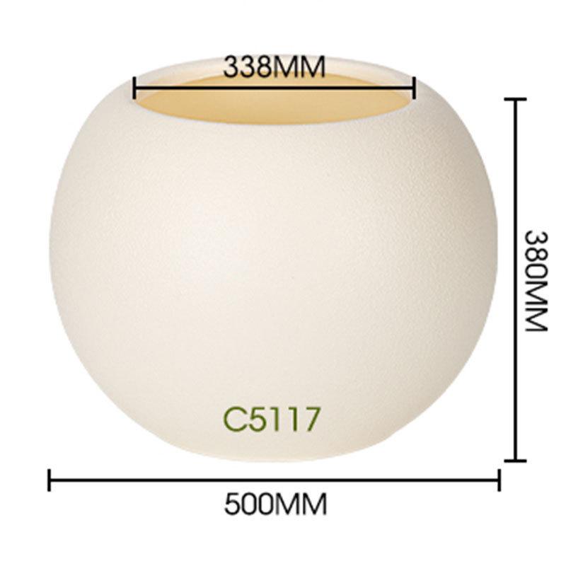 Nordic Minimalist Large Spherical Imitation Rock Planter for Artificial Trees
