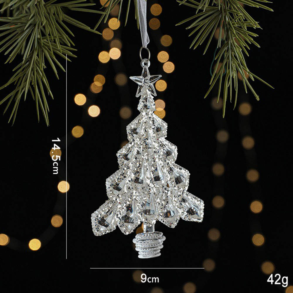 Christmas Decoration 2025 Unicorn Elk Transparent Acrylic Pendant For Xmas Tree New Year Party Home Window Fireplace Decors