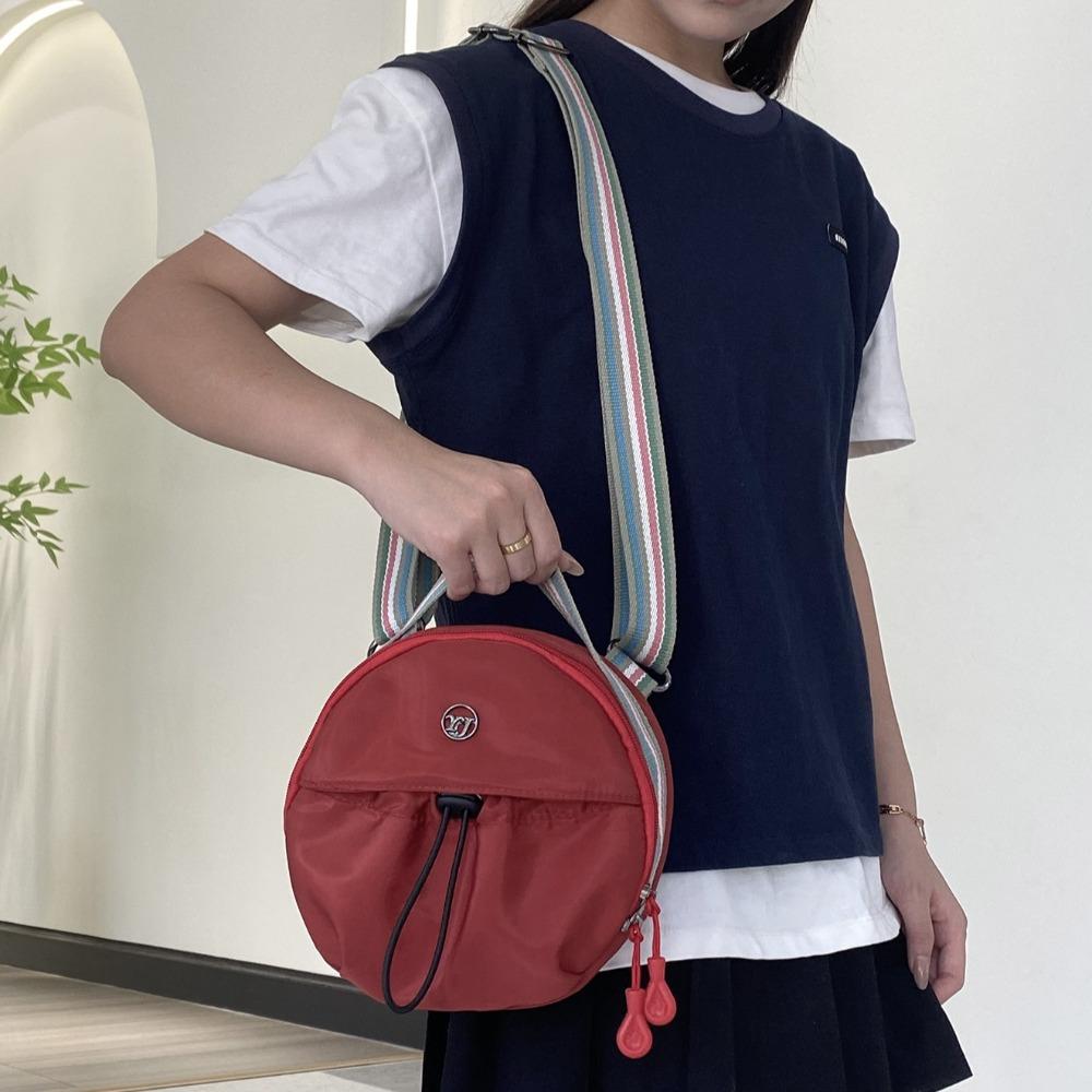 Casual Mobile Phone Storage Bag Nylon Round Crossbody Bag Simple Small Round Backpack Outdoor