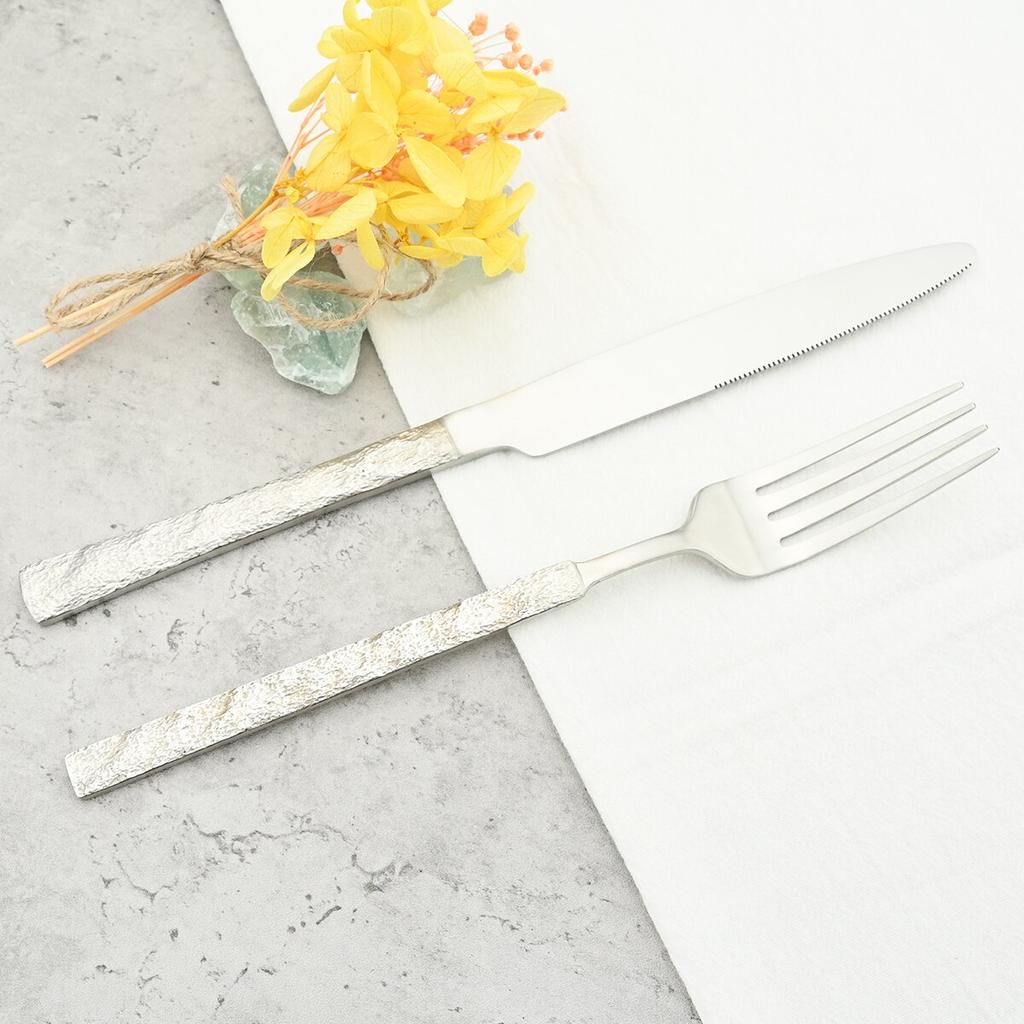 4 Pcs Vintage Knife Fork Coffee Spoon Cutlery Set 304 Stainless Steel Dinnerware Set Dinner Tableware Service For 1 Flatware Home Kitchen Silverware