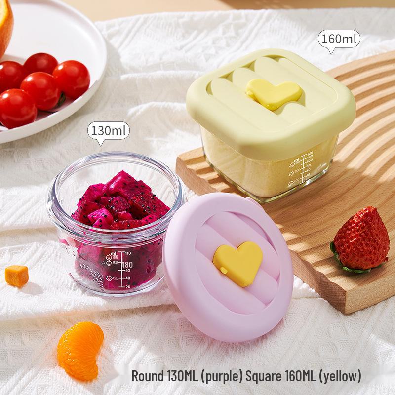 Babynahrungsschüssel-Set aus Glas: Hochtemperaturbeständig, ideal für gedämpften Eierstich