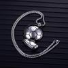 Neue Fußball Anhänger Halskette Mode Retro Titanstahl Herren Halskette Anhänger