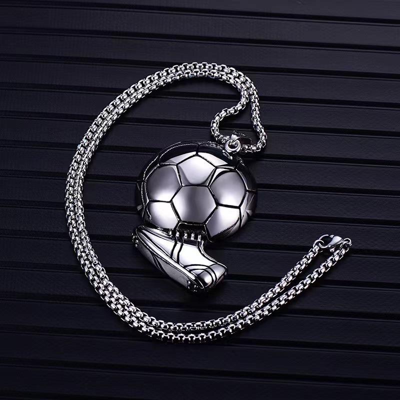 Neue Fußball Anhänger Halskette Mode Retro Titanstahl Herren Halskette Anhänger