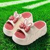 Women's One Word Slippers 2025 Summer Outdoor Platform Fashion Bow-knot Flats Indoor Non Slip Comfortable Slip On Cold Slippers