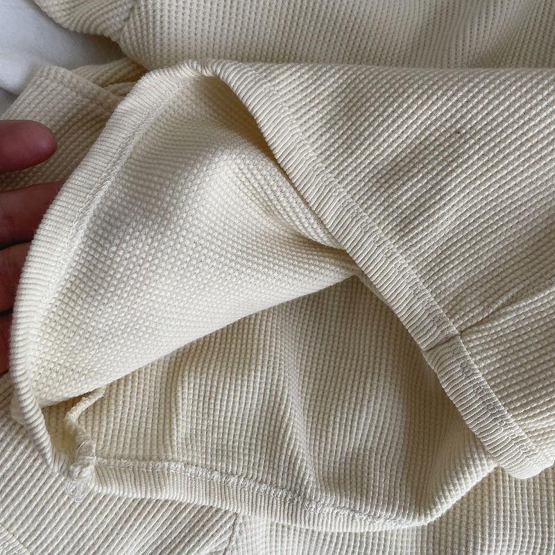 Boys and Girls Short Sleeve Set Waffle Baby Home and Outdoor Versatile 2-piece Set