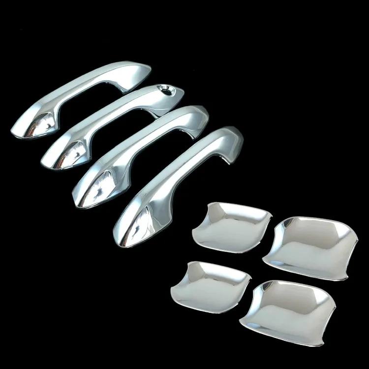 For Kia kx cross kxcross 2017 - Chrome Carbon Fiber Door Handle Cover Trim Sticker Overlays Styling Accessories