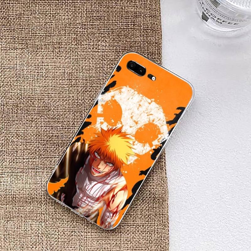 Bleach Ichigo Kurosak Phone Case For Huawei P50 P40 P30 Pro Mate 40 30 Pro Nova 8 8i Y7P Honor Transparent Phone Cover