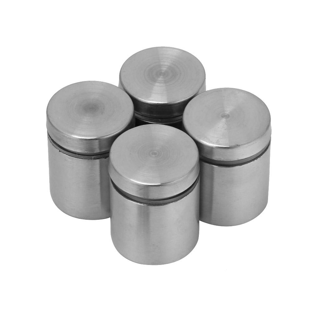 4pcs Stainless Steel Advertise Fixing Pins Glass Standoff Mounting Bolts (25*25mm)